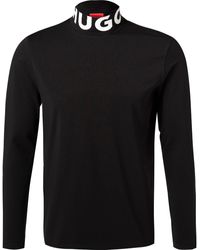 HUGO - Herren Rollkragenpullover Logo Und Motiv - Lyst