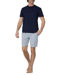 Bugatti - Herren Pyjama Baumwolle & Mix Gemustert,Gestreift - Lyst