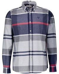 Barbour - Herren Hemd Blau,Grau Kariert - Lyst