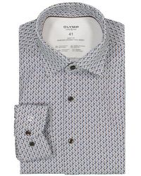 Olymp - Herren Hemd Jersey Gemustert - Lyst