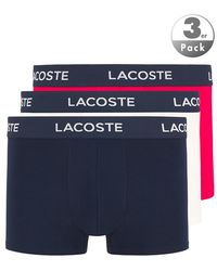 Lacoste - Herren Trunks Blau,Rot,Weiß Baumwolle & Mix Unifarben - Lyst