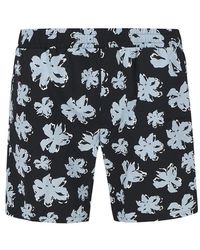 Karl Lagerfeld - Herren Shorts Blau,Schwarz Geblümt - Lyst