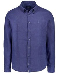 Hackett - Herren Hemd Leinen - Lyst