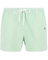 Tommy Hilfiger - Herren Badeshorts Mikrofaser Gestreift - Lyst