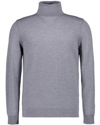 Strellson - Herren Rollkragenpullover Merinowolle Unifarben - Lyst