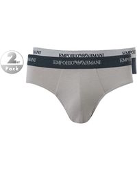 Emporio Armani - Herren Slips Baumwolle & Mix Unifarben - Lyst
