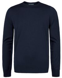 John Smedley - Herren Pullover Merinowolle Unifarben - Lyst