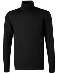 Strellson - Herren Rollkragenpullover Merinowolle Unifarben - Lyst