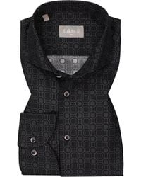 fakts - Herren Hemd Gemustert Slim Fit - Lyst