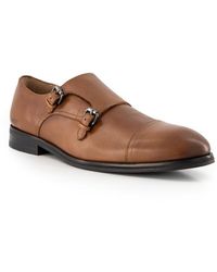 Joop! - Herren Doppelmonk Braun, Cognac Glattleder - Lyst