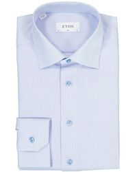 Eton - Herren Hemd Gemustert Slim Fit - Lyst