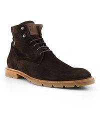 Floris Van Bommel - Herren Desert Boots Grau, Cognac Glattleder - Lyst