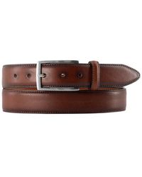 Lindenmann - Herren Gürtel Braun, Cognac Glattleder - Lyst