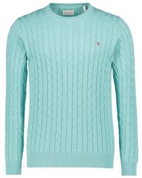 GANT - Herren Pullover Baumwolle Unifarben - Lyst
