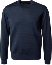 Maerz - Herren Pullover Merinowolle Unifarben - Lyst