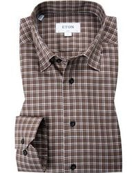 Eton - Herren Hemd Kariert Slim Fit - Lyst
