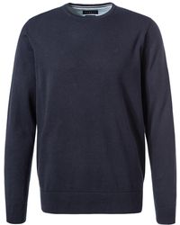 Bugatti - Herren Pullover Baumwolle Unifarben - Lyst