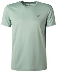Asics - Herren T-Shirt Mikrofaser/Funktion Unifarben - Lyst