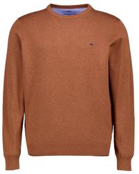 Fynch-Hatton - Herren Pullover Braun, Cognac Unifarben - Lyst