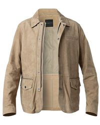 Bugatti - Herren Lederjacke Unifarben - Lyst