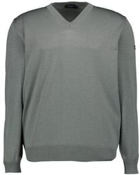 Maerz - Herren Pullover Merinowolle Unifarben - Lyst