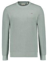 GANT - Herren Pullover Baumwolle Unifarben - Lyst