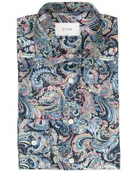 Eton - Herren Hemd Gemustert Slim Fit - Lyst