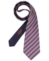 Missoni - Herren Krawatte Rot,Violett Gemustert - Lyst