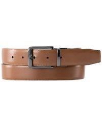 Lindenmann - Herren Gürtel Schwarz, Cognac Glattleder - Lyst