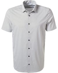Olymp - Herren Hemd Jersey Gemustert - Lyst