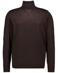 Strellson - Herren Rollkragenpullover Merinowolle Unifarben - Lyst