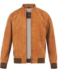 Windsor. - Herren Lederjacke Braun, Cognac Unifarben - Lyst