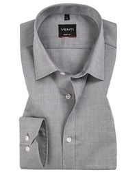 Venti - Herren Hemd Baumwolle Meliert - Lyst