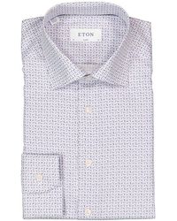 Eton - Herren Hemd Gemustert Classic Fit - Lyst