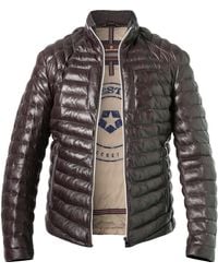 Milestone - Herren Lederjacke Unifarben - Lyst