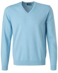 Olymp - Herren V-Pullover Unifarben - Lyst