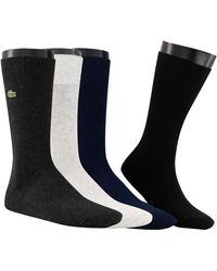 Lacoste - Herren Socken Blau,Grau,Schwarz Baumwolle & Mix Unifarben - Lyst