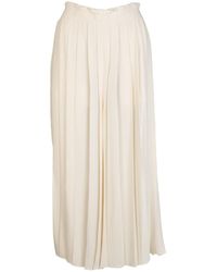 MM6 by Maison Martin Margiela Pleated Palazzo Trousers Off - White