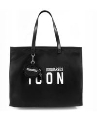 DSquared² Icon Logo Shopping Bag - Black