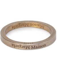 Maison Margiela Gold-tone Skinny Logo Ring - Metallic