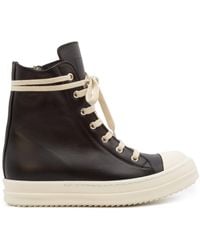 rick owens leather high top