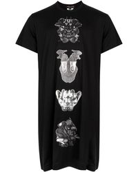 Comme des Garçons Abstract Graphic Longline T-shirt - Black