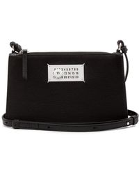 maison margiela leather shoulder bolsa