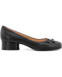 Maison Margiela Tabi Low Block Heel Shoes - Black