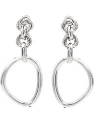 JW Anderson Silver-tone Oversized Link Chain Earrings - Metallic