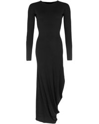 Maison Margiela Ankle-length Ruched Detail Dress - Black