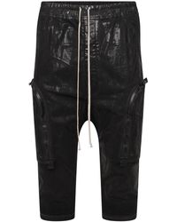 Rick Owens DRKSHDW Bauhaus Cropped Painted Trousers - Black
