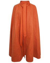 Womens Clothing Coats Capes The Row Louise Cashmere Cape in Orange 