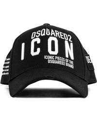 DSquared² Icon Print Cargo Baseball Cap - Black