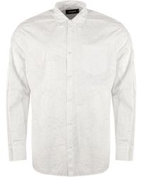 DSquared² Long Sleeved Crinkle Effect Shirt - White